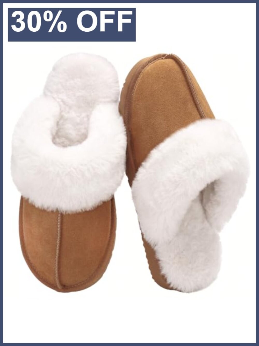 Fuzzy Faux Fur Memory Foam Slippers Cozy House Shoes Women
